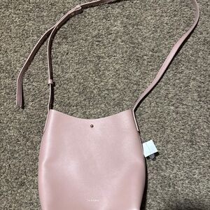 Samara blush vegan leather crossbody bag